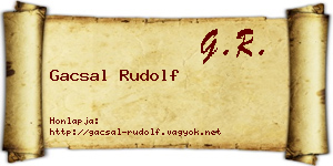 Gacsal Rudolf névjegykártya