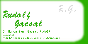 rudolf gacsal business card